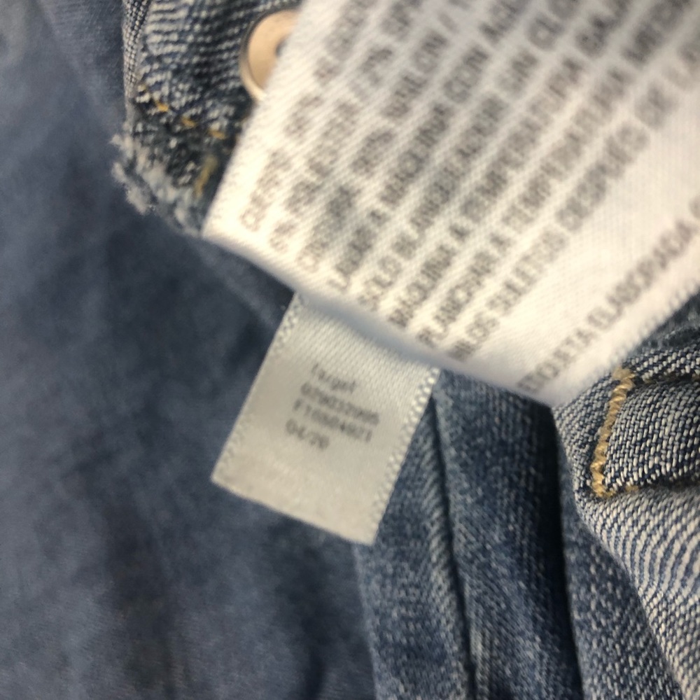Isabel Maternity Distressed Straight Crop Jeans with Frayed Hem SZ 16 - Picture 11 of 11